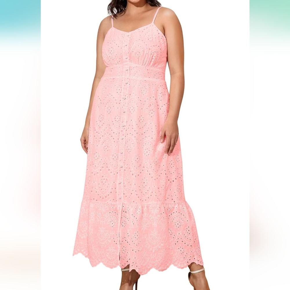 PINUP FASHION Open Knit Dress with Pockets